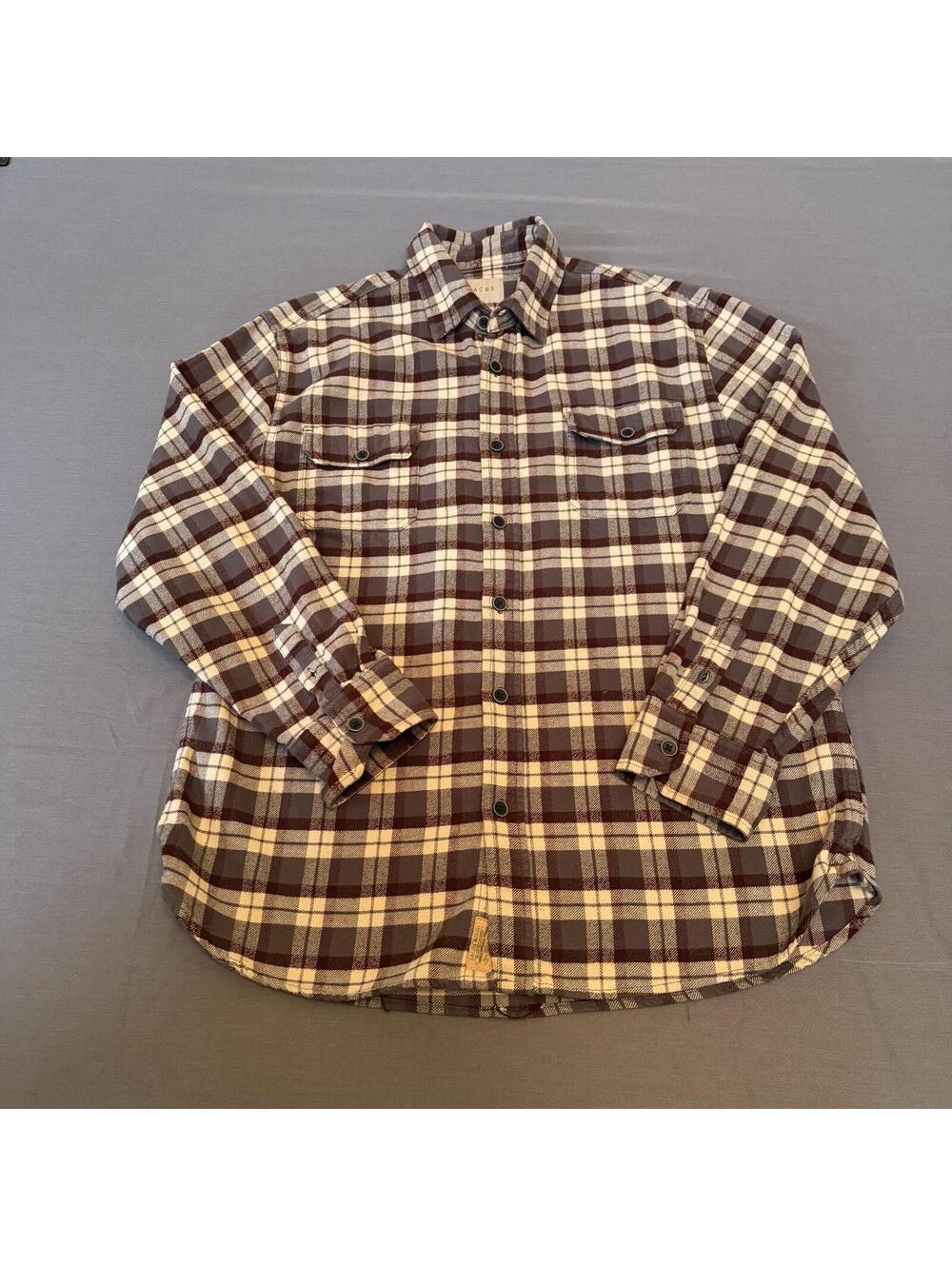 Jachs Men’s Flannel Shirt large Button Up Long Sleeve